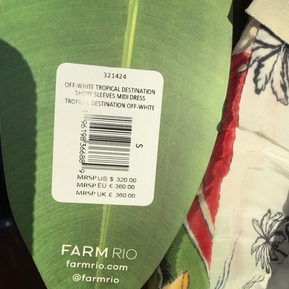 FARM Rio Floral Patchwork Wrap Dress in White, Yellow, Blue & Red - Picture 7 of 13